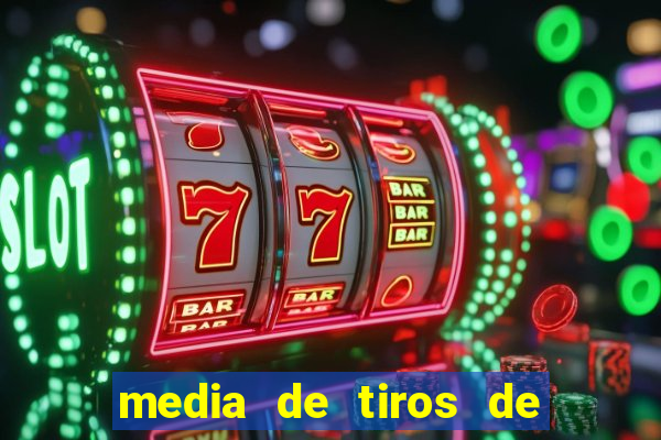 media de tiros de meta por jogo